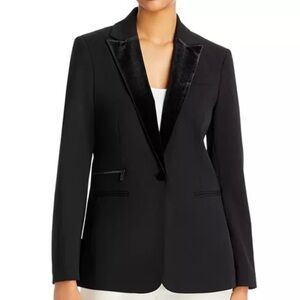 Karl Lagerfeld Black Blazer with Velvet Collar